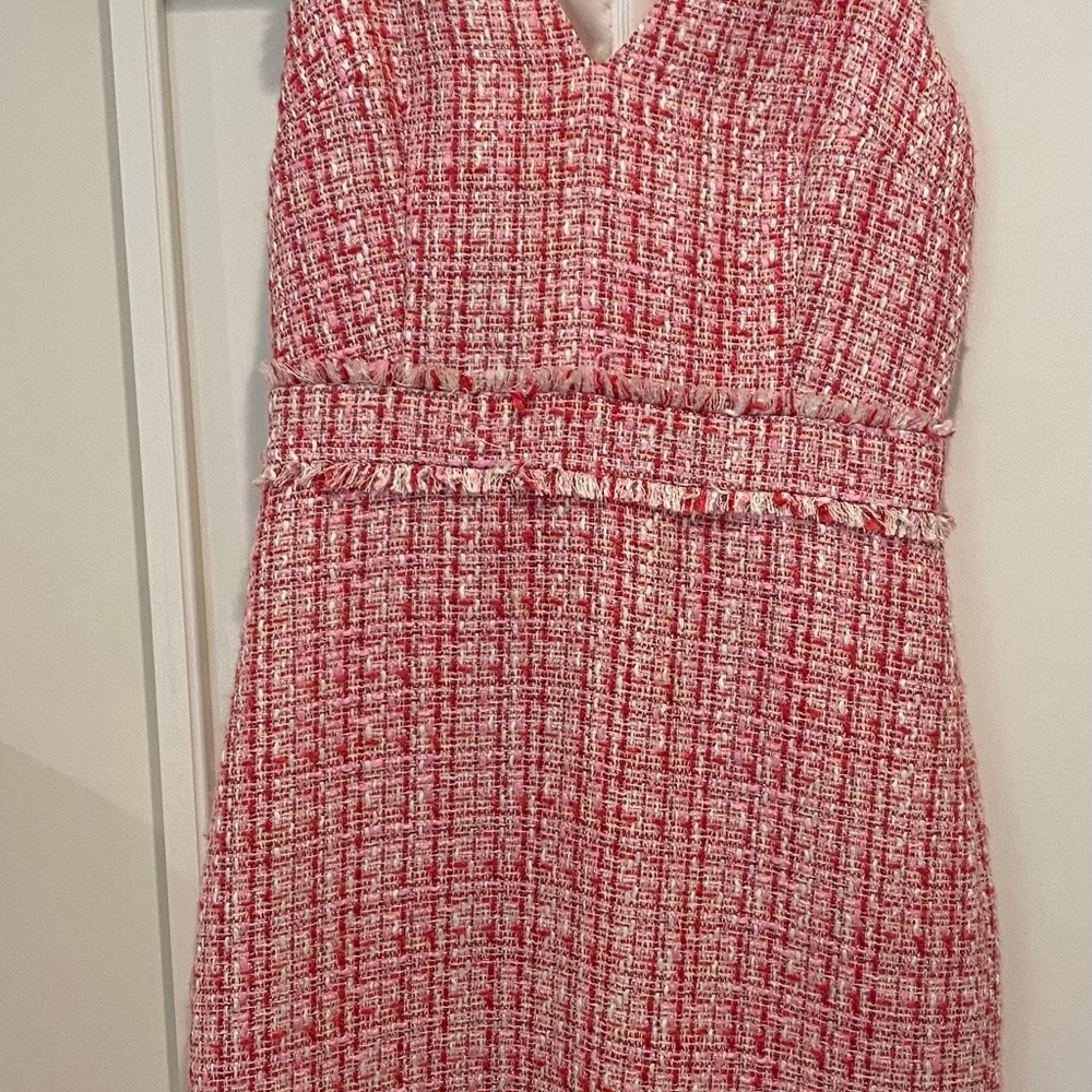 J. Crew Pink Tweed Sleeveless Dress - Picture 2 of 5